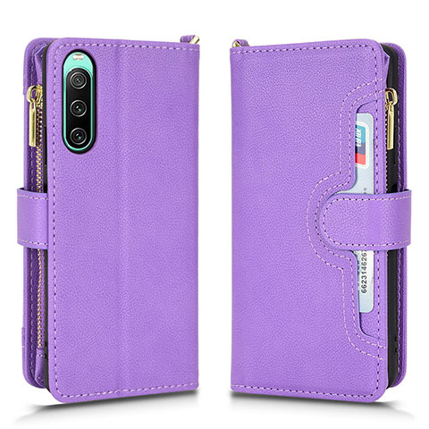 Handytasche Stand Schutzhülle Flip Leder Hülle BY2 für Sony Xperia 10 IV Rosegold