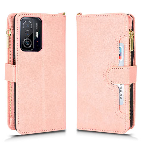 Handytasche Stand Schutzhülle Flip Leder Hülle BY2 für Xiaomi Mi 11T Pro 5G Rosegold