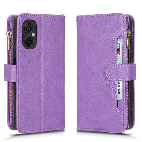 Handytasche Stand Schutzhülle Flip Leder Hülle BY2 für Xiaomi Poco M5 4G Violett