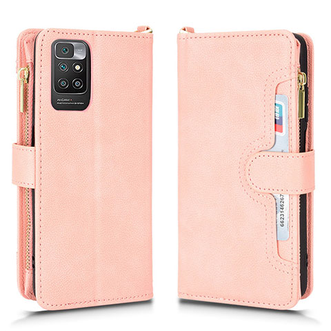 Handytasche Stand Schutzhülle Flip Leder Hülle BY2 für Xiaomi Redmi 10 (2022) Rosegold