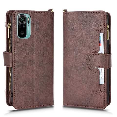 Handytasche Stand Schutzhülle Flip Leder Hülle BY2 für Xiaomi Redmi Note 10 4G Braun