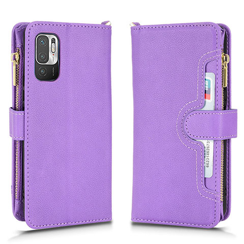 Handytasche Stand Schutzhülle Flip Leder Hülle BY2 für Xiaomi Redmi Note 10 JE 5G Violett