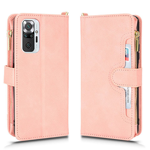 Handytasche Stand Schutzhülle Flip Leder Hülle BY2 für Xiaomi Redmi Note 10 Pro 4G Rosegold