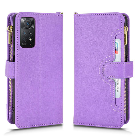 Handytasche Stand Schutzhülle Flip Leder Hülle BY2 für Xiaomi Redmi Note 11 Pro 5G Violett