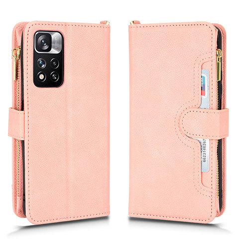 Handytasche Stand Schutzhülle Flip Leder Hülle BY2 für Xiaomi Redmi Note 11 Pro+ Plus 5G Rosegold