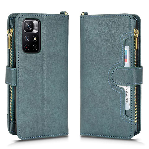 Handytasche Stand Schutzhülle Flip Leder Hülle BY2 für Xiaomi Redmi Note 11S 5G Grün