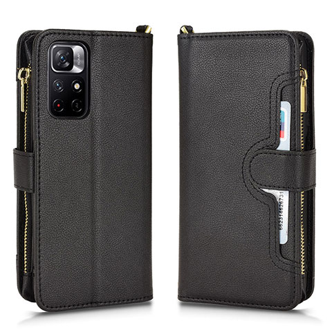 Handytasche Stand Schutzhülle Flip Leder Hülle BY2 für Xiaomi Redmi Note 11T 5G Schwarz