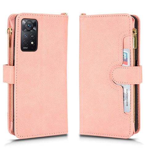 Handytasche Stand Schutzhülle Flip Leder Hülle BY2 für Xiaomi Redmi Note 12 Pro 4G Rosegold