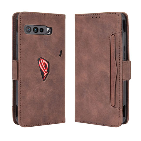 Handytasche Stand Schutzhülle Flip Leder Hülle BY3 für Asus ROG Phone 3 Strix ZS661KS Braun