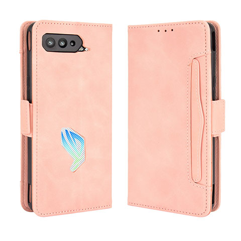 Handytasche Stand Schutzhülle Flip Leder Hülle BY3 für Asus ROG Phone 5 Pro Rosa