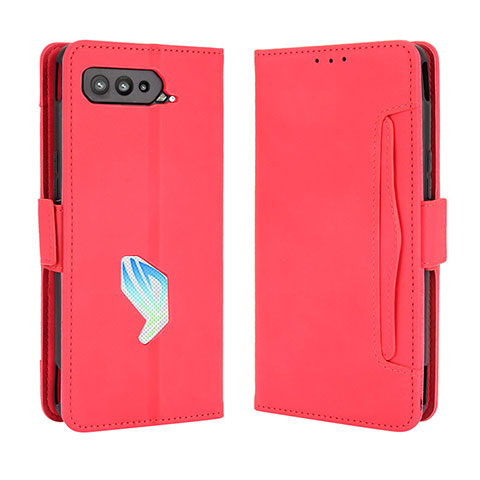 Handytasche Stand Schutzhülle Flip Leder Hülle BY3 für Asus ROG Phone 5s Rot