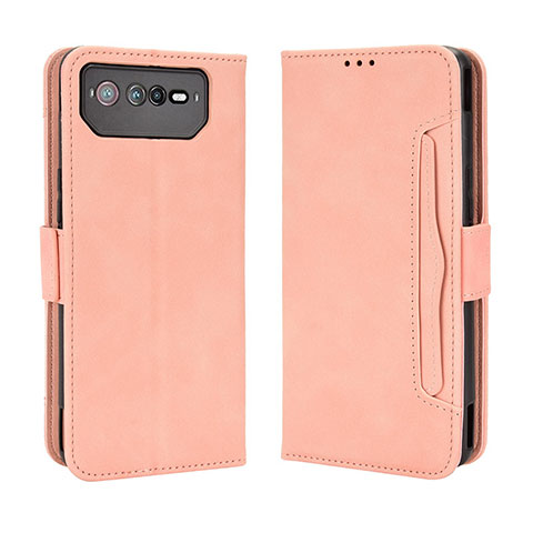 Handytasche Stand Schutzhülle Flip Leder Hülle BY3 für Asus ROG Phone 6 Pro Rosa