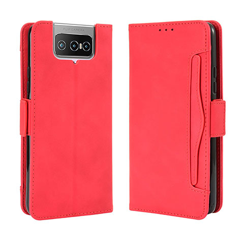 Handytasche Stand Schutzhülle Flip Leder Hülle BY3 für Asus Zenfone 7 Pro ZS671KS Rot