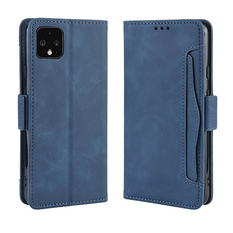 Handytasche Stand Schutzhülle Flip Leder Hülle BY3 für Google Pixel 4 Blau