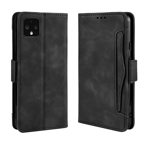 Handytasche Stand Schutzhülle Flip Leder Hülle BY3 für Google Pixel 4 XL Schwarz