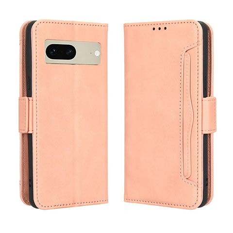 Handytasche Stand Schutzhülle Flip Leder Hülle BY3 für Google Pixel 7 5G Rosa