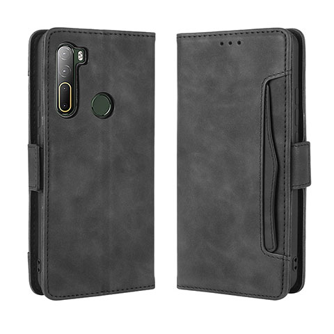 Handytasche Stand Schutzhülle Flip Leder Hülle BY3 für HTC U20 5G Schwarz