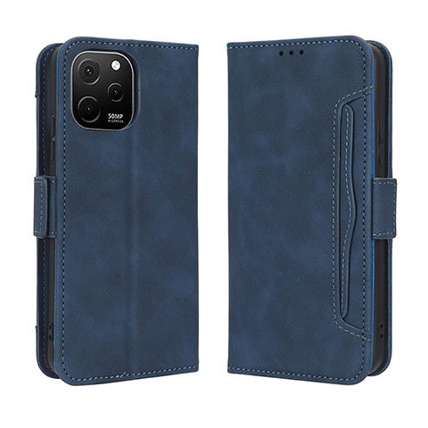 Handytasche Stand Schutzhülle Flip Leder Hülle BY3 für Huawei Nova Y61 Blau