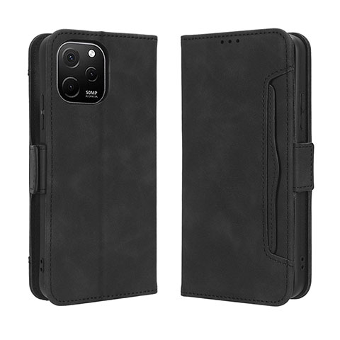 Handytasche Stand Schutzhülle Flip Leder Hülle BY3 für Huawei Nova Y61 Schwarz