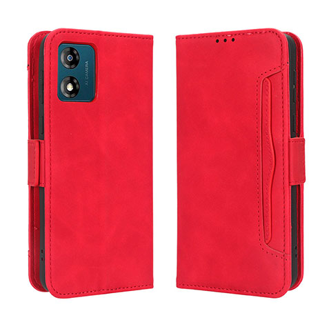 Handytasche Stand Schutzhülle Flip Leder Hülle BY3 für Motorola Moto E13 Rot