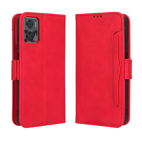 Handytasche Stand Schutzhülle Flip Leder Hülle BY3 für Motorola Moto E22 Rot