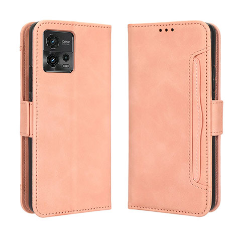 Handytasche Stand Schutzhülle Flip Leder Hülle BY3 für Motorola Moto G72 Rosa