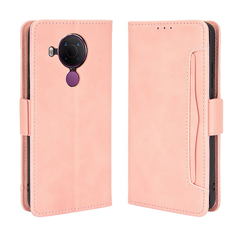 Handytasche Stand Schutzhülle Flip Leder Hülle BY3 für Nokia 5.4 Rosa