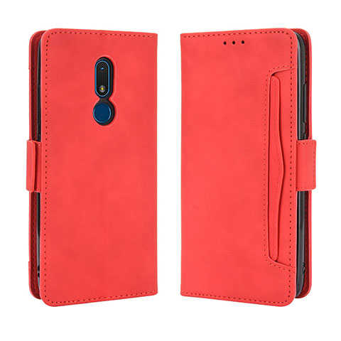 Handytasche Stand Schutzhülle Flip Leder Hülle BY3 für Nokia C3 Rot