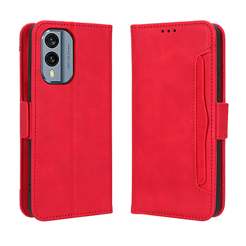 Handytasche Stand Schutzhülle Flip Leder Hülle BY3 für Nokia X30 5G Rot