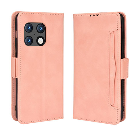 Handytasche Stand Schutzhülle Flip Leder Hülle BY3 für OnePlus 10 Pro 5G Rosa