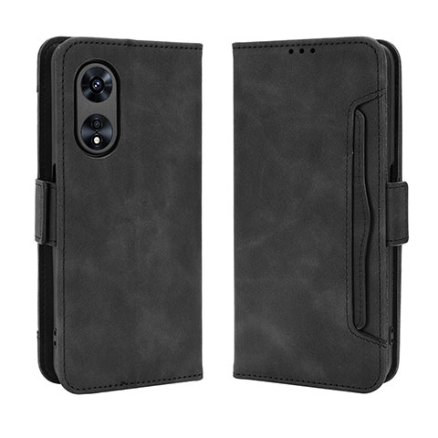 Handytasche Stand Schutzhülle Flip Leder Hülle BY3 für Oppo A1 5G Schwarz