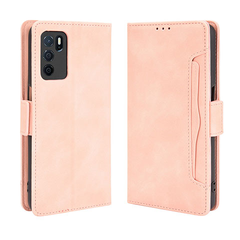 Handytasche Stand Schutzhülle Flip Leder Hülle BY3 für Oppo A16 Rosa