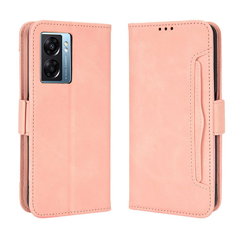 Handytasche Stand Schutzhülle Flip Leder Hülle BY3 für Oppo A56S 5G Rosa