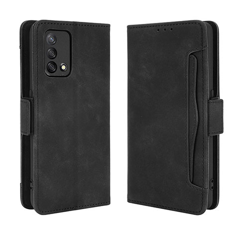 Handytasche Stand Schutzhülle Flip Leder Hülle BY3 für Oppo A74 4G Schwarz