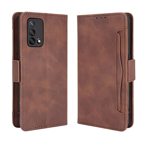 Handytasche Stand Schutzhülle Flip Leder Hülle BY3 für Oppo A95 4G Braun