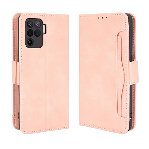 Handytasche Stand Schutzhülle Flip Leder Hülle BY3 für Oppo F19 Pro Rosa