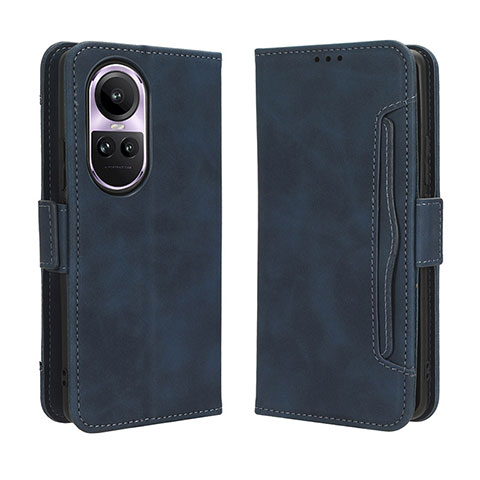 Handytasche Stand Schutzhülle Flip Leder Hülle BY3 für Oppo Reno10 5G Blau