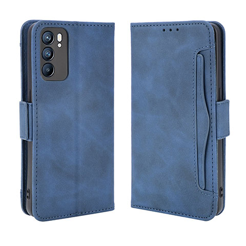 Handytasche Stand Schutzhülle Flip Leder Hülle BY3 für Oppo Reno6 5G Blau