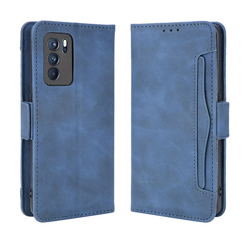 Handytasche Stand Schutzhülle Flip Leder Hülle BY3 für Oppo Reno6 Pro 5G India Blau