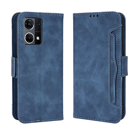 Handytasche Stand Schutzhülle Flip Leder Hülle BY3 für Oppo Reno7 4G Blau