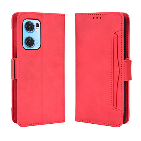 Handytasche Stand Schutzhülle Flip Leder Hülle BY3 für Oppo Reno7 5G Rot