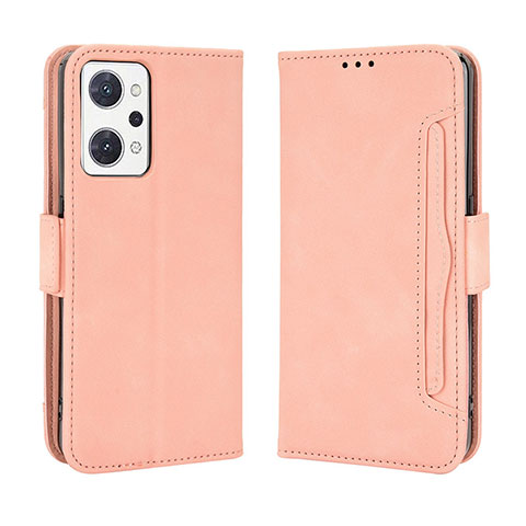 Handytasche Stand Schutzhülle Flip Leder Hülle BY3 für Oppo Reno7 A Rosa