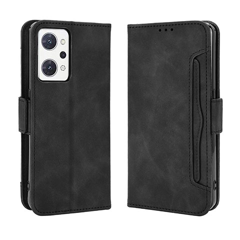 Handytasche Stand Schutzhülle Flip Leder Hülle BY3 für Oppo Reno7 A Schwarz