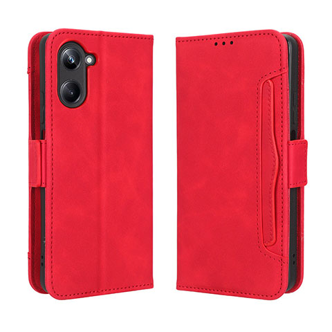 Handytasche Stand Schutzhülle Flip Leder Hülle BY3 für Realme 10 4G Rot