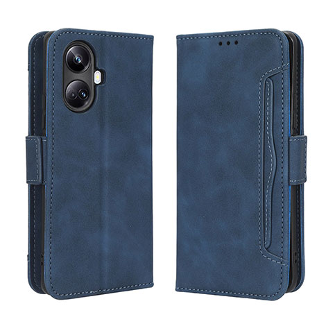 Handytasche Stand Schutzhülle Flip Leder Hülle BY3 für Realme 10 Pro+ Plus 5G Blau