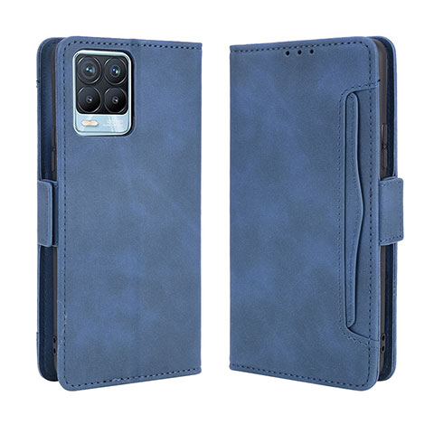 Handytasche Stand Schutzhülle Flip Leder Hülle BY3 für Realme 8 4G Blau