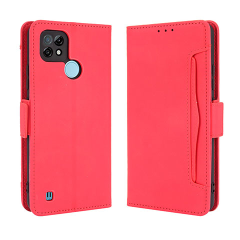 Handytasche Stand Schutzhülle Flip Leder Hülle BY3 für Realme C21 Rot