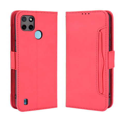 Handytasche Stand Schutzhülle Flip Leder Hülle BY3 für Realme C25Y Rot