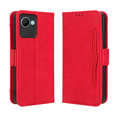 Handytasche Stand Schutzhülle Flip Leder Hülle BY3 für Realme C30 Rot