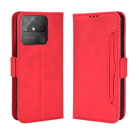 Handytasche Stand Schutzhülle Flip Leder Hülle BY3 für Realme Narzo 50A Rot